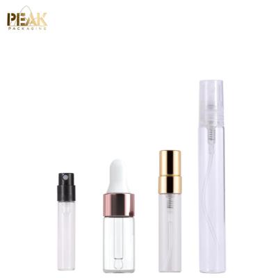 China 5ml 10ml 25ml Mini Cosmetic Spray Test Perfume Sample Tube Smallliquor Glass Roller Bottle Glass Vials Glass Tube Bottle for sale