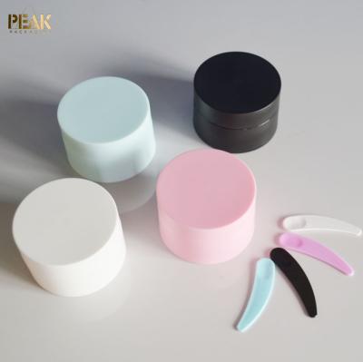 China Wholesale Cosmetic 5g 10g PP Plastic Frosted Blue Pink Black White Cosmetic Cream Jars for sale