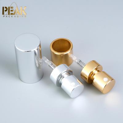 China 15/400 Gold Silver Color 16.3mm Aluminum Perfume Crimp Sprayer Non Refillable Crimp Pump For Perfume Glass Bottle for sale