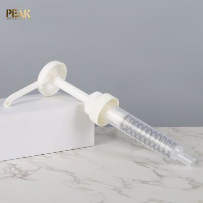 China White Plastic Screw 38mm Honey Jam Pump Syrup Dispenser Pump for sale