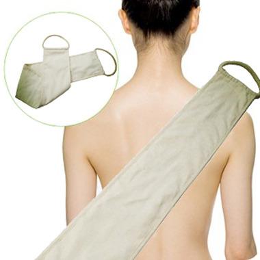 China Exfoliator spa raw silk garshana massage back belt Silk Fabric Cloth Exfoliator for sale