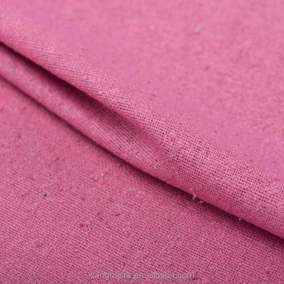 China 100% Silk Noil Raw Silk Noil Dying Raw Silk Fabrics Silk Fabric Material for sale