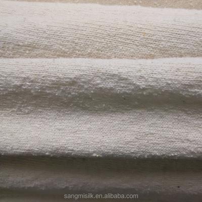 China Plain Knitted Raw Silk Stretch Noil Fabrics Zhejiang, China Silk Fabric Material for sale