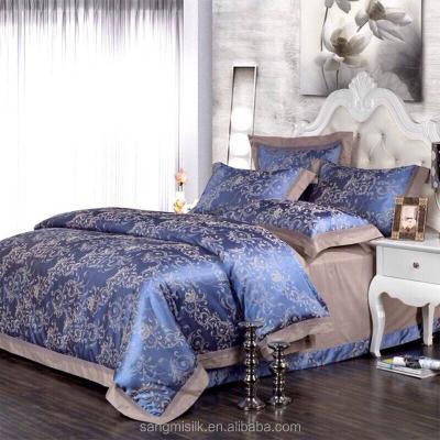 China Jacquard Silk Bedding Sets 100% Silk Duvet Cover Bedding Sheets Latest Mulberry Silk Bedding Sets for sale