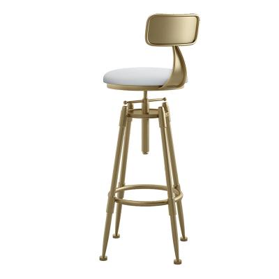 China High Wrought Iron Rotation Modern Minimalist Bar Stool Adjustable Nordic Bar Chair Bar Seat Height Lift Leg Bar Stool for sale