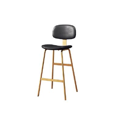 China Contemporary Modern Minimalist Cafe Bar Home Bar Stools Iron Legs Chairs PU Seat Contemporary Modern Minimalist Lounge Home Lounge for sale