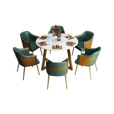 China Contemporary Dining Room Sets For Home Furniture Tables And Chairs With PU Upholstered Seat for sale