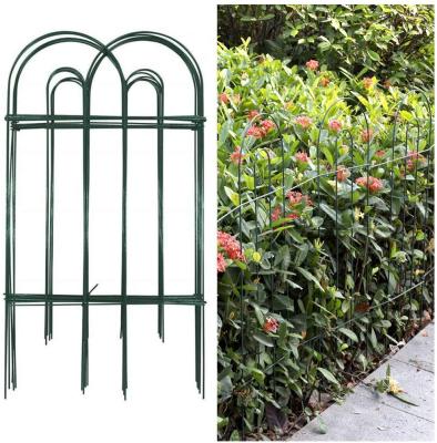 China Outdoor Barrier Multifunctional Decorative Protective Folding Iron Panel Rustproof Fence Garden Easily Assembled for sale