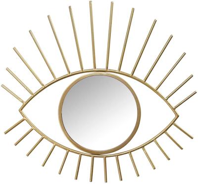 China Stratton Home Decor Gold Metal Rustic Eye Wall Mirror for sale