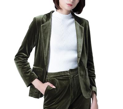 China Anti-Wrinkle Elegant Long Sleeve Slim Coat Ladies Suits for sale