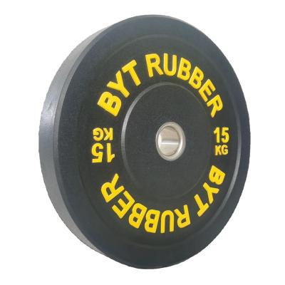 China BYT Universal Sport Goods Supplier Crumb Plate Temp Fitness Bumper Hi Rubber Bumper Plates for sale