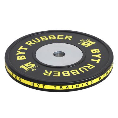 China Universal BYT Competition Bodybuilding Bodybuilding Weightlifting Rubber Plates Rubber Bumper Plates for sale