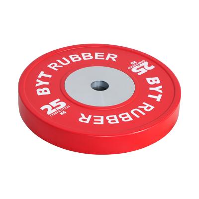 China BYT Universal Force Forming Bumper Plates Rubber Bumper Competition Weight Plates Bumper Plate for sale