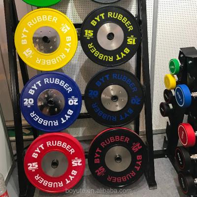 China crossfit rubber bumper plates 5kg 10kg 15kg 20kg 25kg for sale