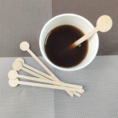 China Free Sample Viable Custom Logo Wooden Ice Cream Sticks Cafe Stirrer for sale