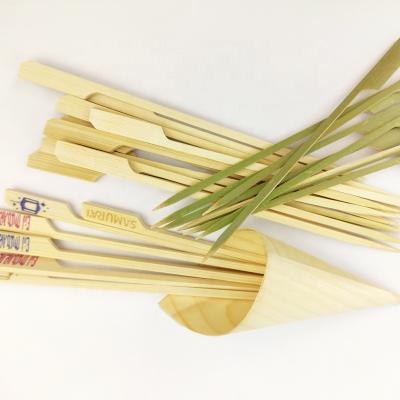 China Heat Resistance Custom Length High Quality Food Grade Stocked Teppo Bamboo Barbecue Sticks For Sale for sale