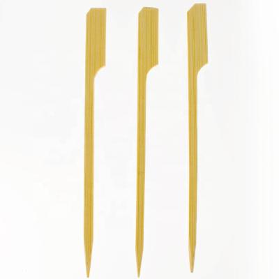 China Heat Resistance Disposable Barbecue Fruit Paddle Eco-friendly Bamboo Skewers For Rotating Potato Picks for sale