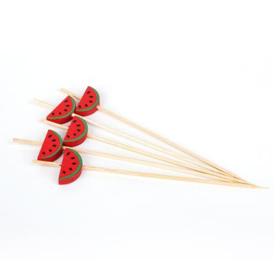 China Wholesale custom heat resistance snack bar appetizer single club bamboo bead bamboo skewers for sale