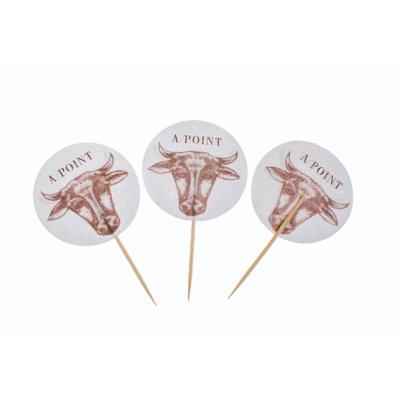 China Wooden Toothpicks Flags Custom Cupcake Decorating Flag Picks for sale