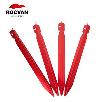 China Strong Lengthen Aluminum Alloy Y-shaped Tent Stakes Tent Pegs For Camping Hiking for sale