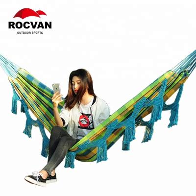 China ROCVAN Portable Hammock Chair Macrame Swing, Cotton Rope Macrame Hammock Hanging Swing Chair for Indoor for sale