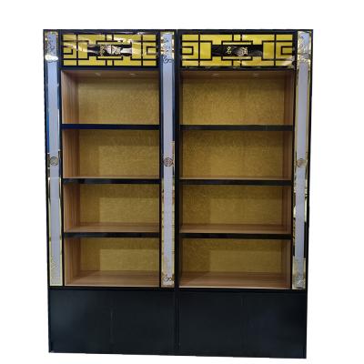 China Retail Store Display Stands Single Sided Heavy Duty Wooden Drinks Cigarette Display Racks For Shops for sale