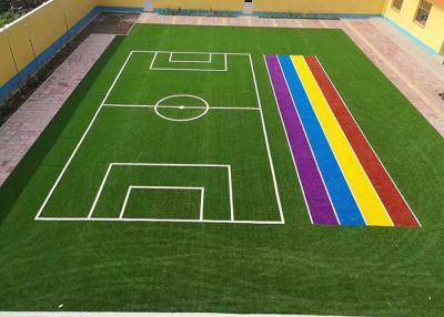 China Outdoor Sports Colored Polyethylene Artificial Turf grass 8500 Dtex for sale