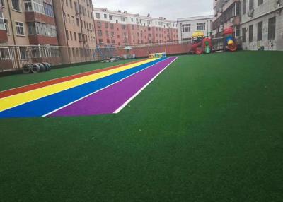 China Custom Soft fake Colored Artificial Turf grass 40mm For Children'S Play Area for sale