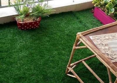 China Recycled Tall Green Artificial Synthetic Grass Mat For Balcony 35mm for sale