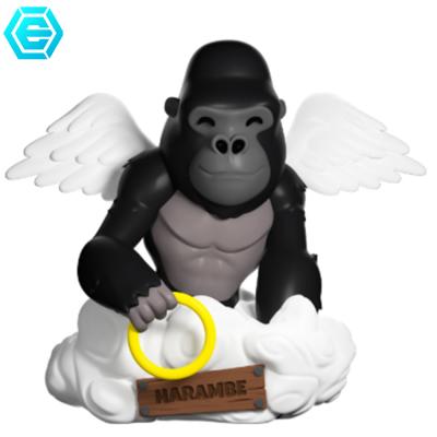 China Cartoon Toy OEM ODM PVC Toys Orangutan Harambe Custom Action Number Animal Statue For Kids Gifts for sale