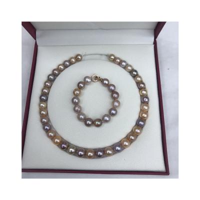 China Other Hot Selling Genuine Natural Pearls Necklace and Bracelet Real Pearl Jewelry Genuine Pearl Set for sale