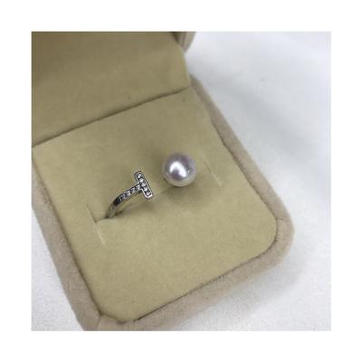 China Other Hot Sale Real New Design Ladies Finger Ring 5.5-6mm Perfect Round Pearl Natural Pearl Ring Good Quality for sale