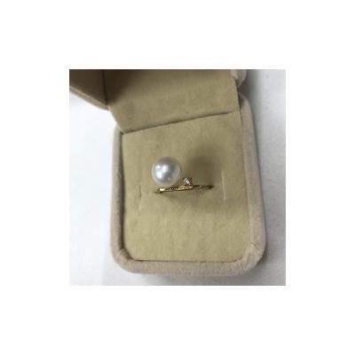 China Other Jewelry From Diamond Freshwater Pearl Ring Designs Sterling Silver Natural Pearl Ring Simple For Women for sale