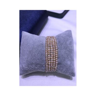 China Office / Career Sell Well 4A Long 4-5 Strand 925 Sterling Silver Women Natural Pearl Bracelet for sale