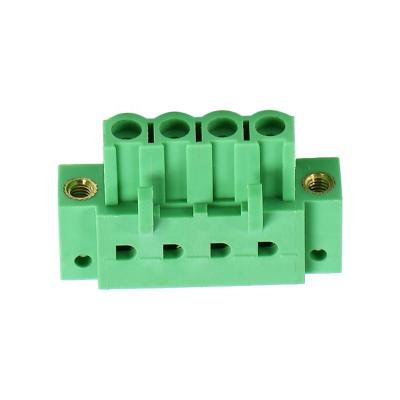 China PA66 Wholesale 5.08mm Pitch 300V 15A Electrical Terminal Block Connector for sale