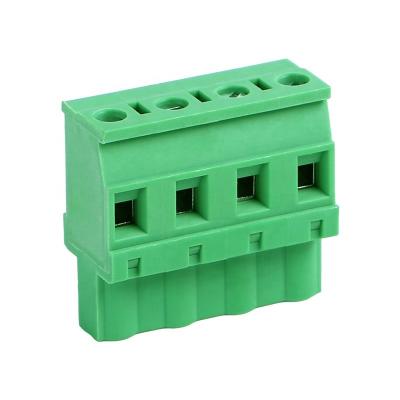 China PCB PA66 Screw Terminal Block Connector 7.62mm Riel Din SCR Bus Terminal Block for sale