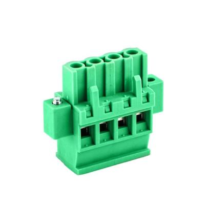 China PA66 Factory 4P Fast Terminal Block 300v 15a Plug Terminal Block Plug Terminal Block for sale