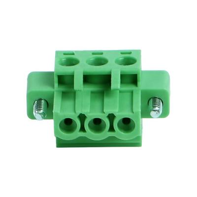 China Wholesale PA66 3P 5.0mm PCB Screw Terminal Block Brass Cage Terminal Block for sale