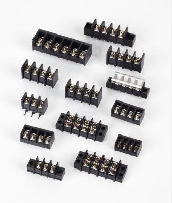 China PA66 6.35mm 7.62mm 8.25mm 9.5mm 10mm 11mm Pin Barrier Terminal Block PCB Electrical Terminal Connectors for sale