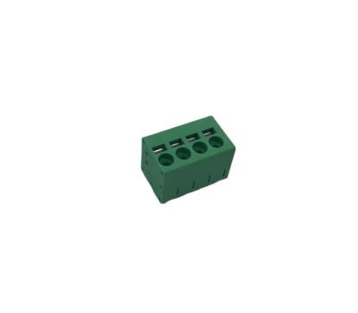 China PA66 UL94V-0 Screwless 5.0mm Pitch 4poles Spring Terminal Block Double Pins for sale