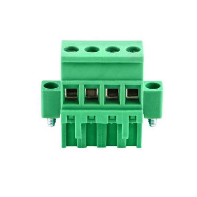 China PA66 Various Promotional Goods Using PCB Screw Pluggable Terminal Block 5.08 Euro Terminal Block Spring Pluggable Ground for sale