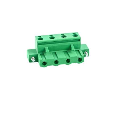 China Pluggable Connector Terminal Blocks PA66, 7.62 Terminal Block 4 Pole for sale