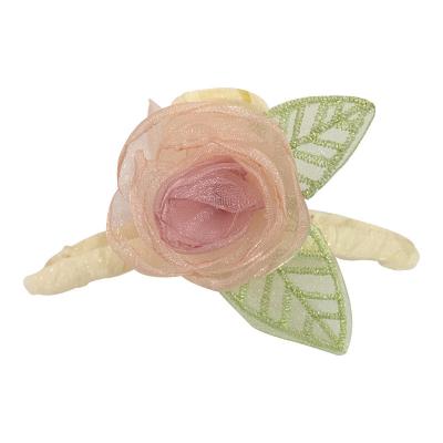 China Soft high-end flower hair accessories women's camellia leaf hairpin 2022 new pink and white hair accessories for sale