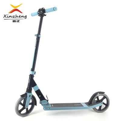 China High Quality Aluminum Urban Kick Scooter 200mm Pedal Adjustable Height Handlebar Large Wheels Folding Kick Scooter For Adult for sale