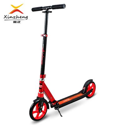 China Men Manufacturer 200mm Big Wheel PU 2 Aluminum Adult Kick Scooter Folding Scooter With Front Suspension for sale