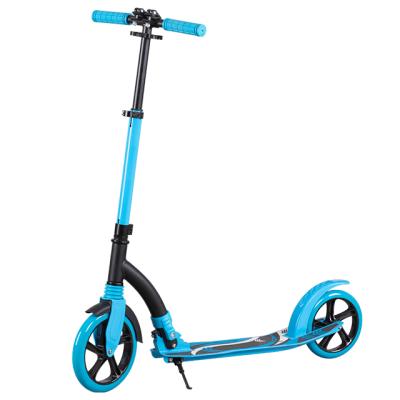 China Women Two Wheel Kick Scooter Cool Style Adult Foldable Kick Scooter With Rear Brake for sale