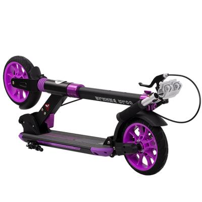 China Women Two Wheel Kick Scooter Cool Style Adult Foldable Kick Scooter With Handle Brake for sale