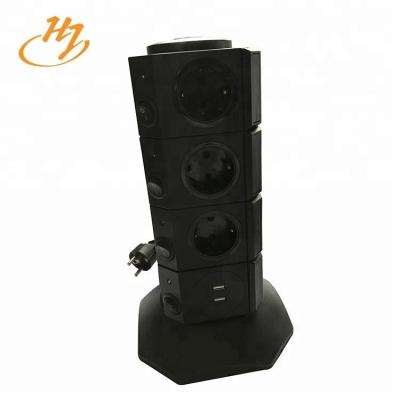 China Use Huijun Brand China Manufacturer Surge Protector Power Tower Desktop Socket for sale