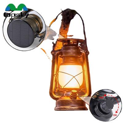 China LANDSCAPE Portable Outdoor BBQ Hiking Lighting LED Rechargeable Fishing Light Decorative Solar Camping Lantern Light for sale