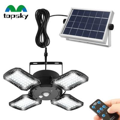 China Garden 1000lm IP65 Outdoor LED Waterproof Solar Lamp Solar Garden Pendant Light For House Motion Sensor With Remote Control 128 LED for sale